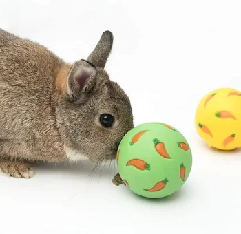 для морских свинок, открывающих мяч, Игрушечная кормушка для кроликов, регулируемый кролик для хомячков, Интерактивные ежики Slow Treat Rabbit