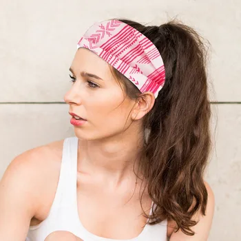 Женская спортивная повязка на голову Yoga pack для волос, впитывающая пот, головной убор с принтом по краю полосы пропускания, Тренировочная Повязка на голову