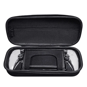 Жесткий чехол для переноски, противоударная дорожная сумка для переноски EVA с сетчатым карманом, Встроенная подставка для PS5 Portal для PlayStation Portal