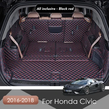 Изготовленный На Заказ Багажник Грузовой Кожаный Вкладыш Автомобильный Багажник Напольный Ковер Грузового Отсека Грязезащитный Чехол Для Honda Civic 2016-2018
