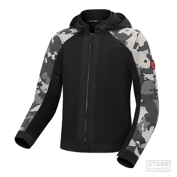Износостойкая мотоциклетная куртка M-3XL, средства защиты от падения, дышащая одежда для мотокросса, мужское байкерское пальто