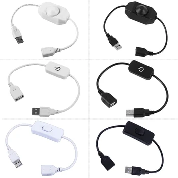 Кабель USB от мужчины к женщине, кабель для включения-выключения, переключатель светодиодной ленты, питание лампы, сенсорный USB-регулятор яркости, контроллер светодиодного переключателя