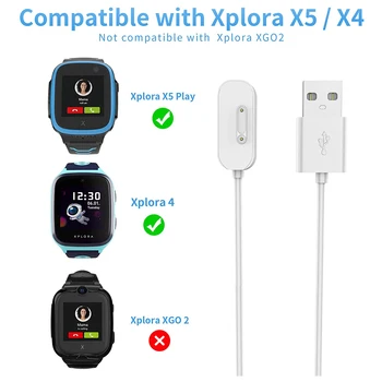 Кабель для зарядки смарт-часов для Xplora X5/X5 Play/X4 Детские смарт-часы с магнитной USB-подставкой для быстрой зарядки Кабели Аксессуары