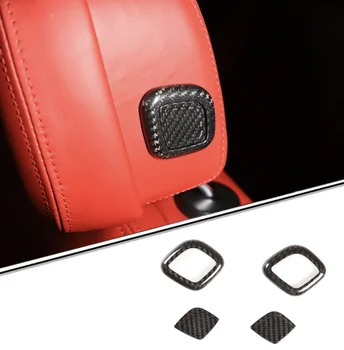Кнопки Подголовника Из Настоящего Углеродного Волокна, Декоративная Отделка Крышки, Подходят Для Maserati Ghibli/Quattroporte/Levante 2014-2021