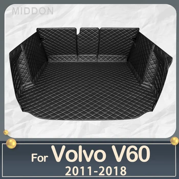Коврик в багажник автомобиля для Volvo V60 2011 2012 2013 2014 2015 2016 2017 2018 ковер для грузового лайнера, аксессуары для интерьера, чехол