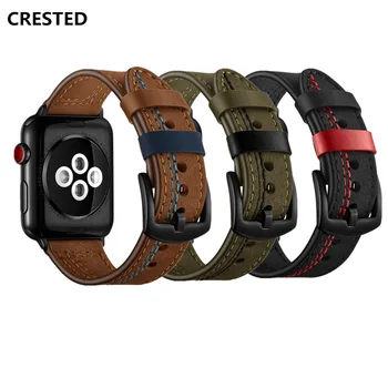 Кожаный ремешок для Apple Watch band apple watch 4 3 5 band 44 мм/40 мм iwatch band 42 мм /38 мм браслет correa, ремешок для часов, серия ремней