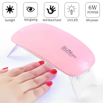 Лампа для ногтей 6 Вт мини-сушилка для ногтей белая розовая УФ-светодиодная лампа Портативный usb-интерфейс Очень удобен для домашнего использования