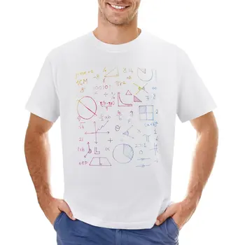 Математические формулы (белая) Футболка с принтом животных для мальчиков на заказ, создайте свой собственный летний топ для мальчиков, белые футболки для мужчин
