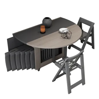 Модная складная мебель для обеденного стола yemek masasi многофункциональный круглый обеденный стол с 4 стульями