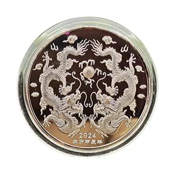Монета Year Of The Dragon, Атмосферные Коллекционные Монеты На Китайский Новый Год, Вечерние Принадлежности Для Журнального Столика, Витрины У Входной Двери