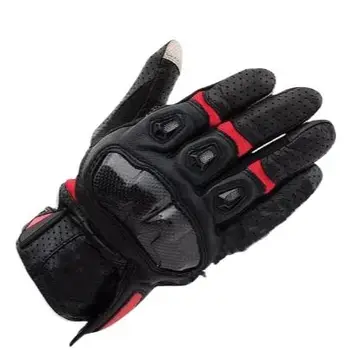 Мотоциклетные перчатки для защиты от падения, кожаные перчатки для гонок по бездорожью из углеродного волокна