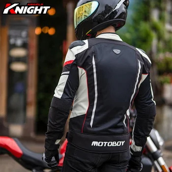 Мужская мотоциклетная куртка, летняя куртка для мотогонок с дышащей сеткой, сертификация CE, защита от падения одежды для мотокросса