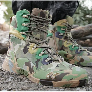 Мужские армейские ботинки Мужские кроссовки походная обувь Мужские ботильоны для охоты в джунглях Дышащие тактические ботинки для пустыни