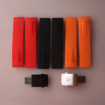 Мягкий силиконовый ремешок для часов Tissot Sport T048417 Аксессуары для ремешка для часов 21 мм пряжка для развертывания в сложенном виде Оранжевая, красная, черная футболка