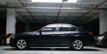 Наклейка на капот и бампер автомобиля из виниловой фольги Ghost Black Carbon Fiber с выпуском воздуха размером 1,52x18 м / рулон для украшения автомобиля