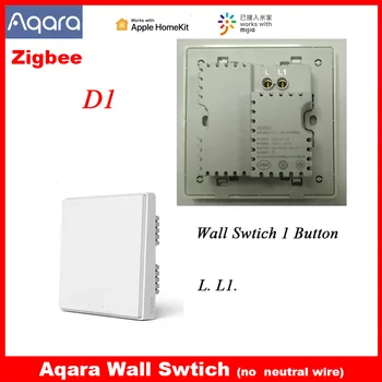Настенный Выключатель Aqara D1 ZigBee Smart Wireless Key Light Пульт Дистанционного Управления Противопожарным Проводом С Нейтралью/БЕЗ Нейтрали Работает С Xiaomi Mi Home Homekit