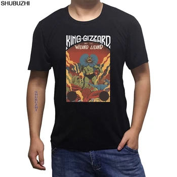 Новая белая мужская футболка king gizzard and the lizard wizard, размер S-3XL, футболки с коротким рукавом sbz1102