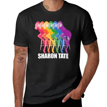 Новая футболка Sharon Tate Paisley Repeat Rainbow White, футболки оверсайз, короткая мужская футболка