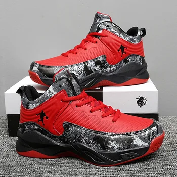 Новые красные детские спортивные баскетбольные кроссовки jordan shoes, кожаные прочные кроссовки для мальчиков