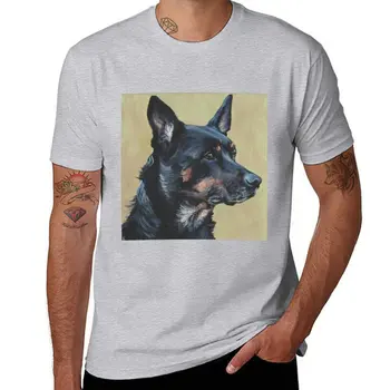 Новый АВСТРАЛИЙСКИЙ КЕЛПИ, красивая Футболка с Рисунком Собаки в стиле Изобразительного искусства, футболка с аниме, винтажная футболка, облегающие футболки для мужчин