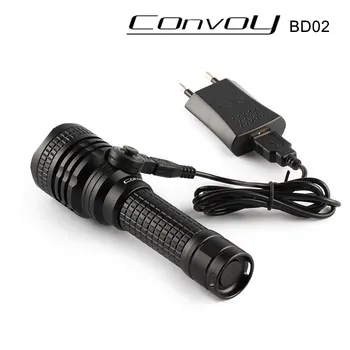НОВЫЙ фонарик Convoy BD02 XML2 U2 LED 18650, светодиодный фонарик, факел, фонарь для самообороны, походный фонарь, лампа