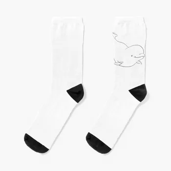 Носки с белухой, прозрачные носки, забавные подарки, термоноски, мужские зимние Носки, Женские, мужские