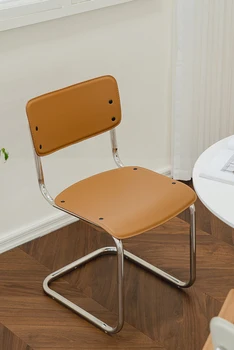 Обеденный стул Bauhaus домашний простой письменный стол со спинкой антикварный стул из нержавеющей стали