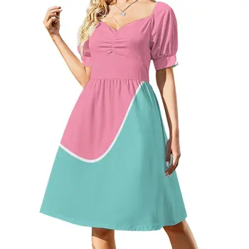 Однотонное волнистое платье Baker Miller Розового и аквамаринового цвета, женские модные платья, Летние платья для женщин, женские длинные платья