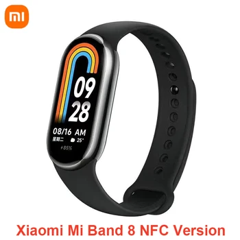 Оригинальный Xiaomi Mi Band 8 NFC Смарт-Браслет 7 Цветов AMOLED Экран Mi Band 8 Кислородный Фитнес-Браслет Bluetooth 5AM Водонепроницаемый