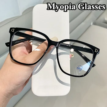 Очки для близорукости в квадратной оправе, Новые Модные очки с защитой от синего света, блокирующие близорукость, Женские Деловые Компьютерные Прозрачные очки