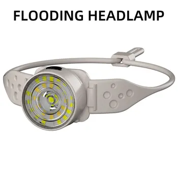Перезаряжаемая светодиодная фара, мощный головной фонарик, фара для рыбалки, кемпинга, пеших прогулок, мини-светодиодная лампа