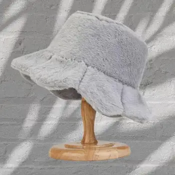 Плюшевая панама, стильная женская зимняя рыбацкая шапка, мягкая плюшевая ветрозащитная теплая для активного отдыха, повседневная одежда Осень-зима