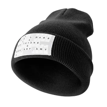 Подсказка в стиле кроссворда Вязаная шапочка Модная пляжная военная кепка Мужская кепка для мальчиков женская