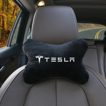 Подушка для подголовника автомобиля, подушка для шеи, подушка для подголовника, Костяная подушка для Tesla model 3, аксессуары для родстера в стиле model X Y