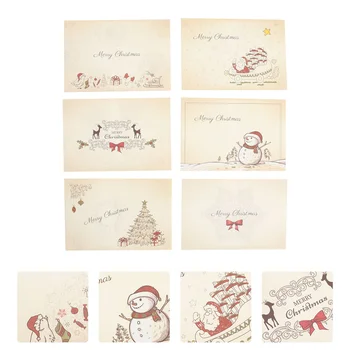 Поздравительные открытки на рождественскую тему, конверты с благословениями, писчая бумага, Праздничная подарочная открытка для сообщений, милые рождественские конверты
