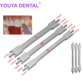 Позиционер для зубных брекетов, ортодонтический брекет-манометр, 3шт Стержень из нержавеющей стали, стоматологический брекет-манометр, стоматологический инструмент