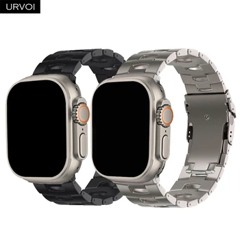 Ремешок URVOI для Apple Watch Ultra Series 8 7 6 SE54321 Titanium Edition, ремешок для iWatch, цельнометаллический браслет, стильное запястье