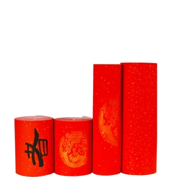 Рулонный декупаж из красной бумаги Xuan, китайский Весенний фестиваль, двустишие, Кисть из красной бумаги, каллиграфия, Наполовину созревшая бумага Xuan Papel, Китай