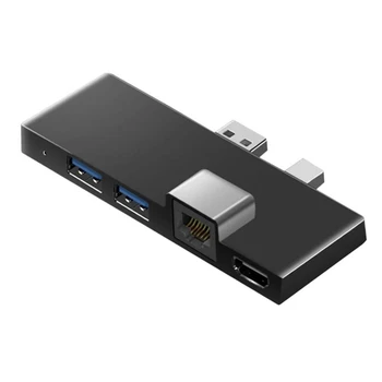 С USB3.1 USB-концентратор док-станция Gen1 и 4К -совместимый SD/TF кард-ридер разъем RJ45 6 в 1 конвертер для Microsoft поверхности