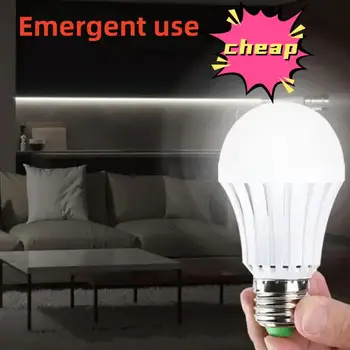 Светодиодное аварийное освещение Светодиодная лампа E27 Светодиодная лампа 5 Вт 7 Вт 9 Вт Аккумуляторная лампа для наружного освещения Bombillas Фонарик