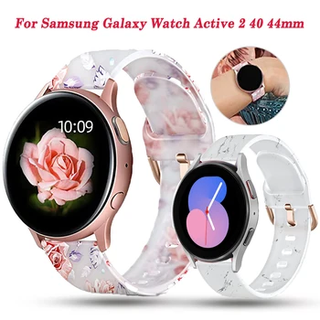 Силиконовый Ремешок с Пряжкой из Розового золота для Samsung Galaxy watch 5/4 44 мм 40 мм/4 Classic 42 мм 46 мм Ремешок для часов 20 мм Galaxy 5 pro 45 мм Ремешок