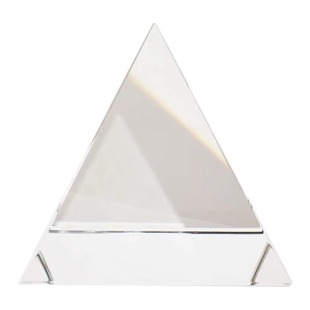 Стеклянная хрустальная пирамида Украшения для офиса и дома Кубическая призма Пирамида Подходит для учебного оборудования 80 мм