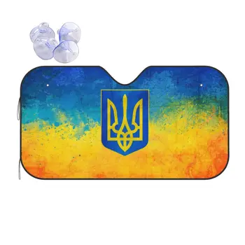 Флаг Украины Выдвижной солнцезащитный козырек на лобовое стекло 70x130 см Фольга Солнцезащитный козырек Защита от ультрафиолета