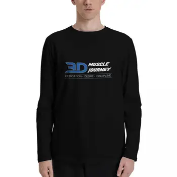 Футболки с 3D белым логотипом с длинным рукавом, мужская одежда, черная футболка, забавная футболка, быстросохнущая футболка, тяжелые футболки для мужчин