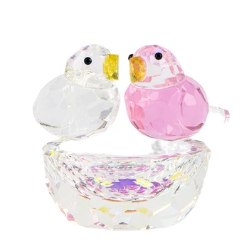 Хрустальная фигурка птицы, стеклянная чашка для нейл-арта, настольный декор для дома, акриловые ногти, Маникюрная чаша