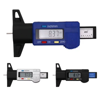 Цифровой Глубиномер шин 25 мм Для Проверки Протектора Измеритель Автомобильных Шин С Батарейным Питанием Большой Дисплей Штангенциркуль Глубины Измерения Высокая Точность