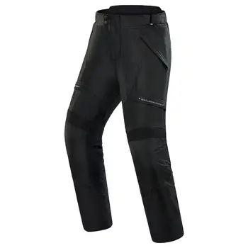 Черные износостойкие водонепроницаемые брюки из ткани Оксфорд для езды на мотоцикле, мужские брюки для мотокросса, защита от ночного отражения