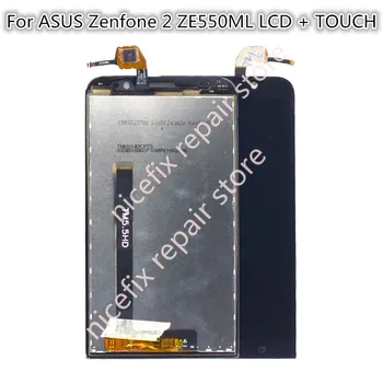 Черный Для Asus Zenfone 2 ZE550ML Z008 Z008D Z008DB Z008D ЖК-Дисплей Дигитайзер Панель Монитора В Сборе