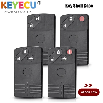 Чехол для дистанционного ключа KEYECU Smart Card для Mazda 5 6 CX-7 CX-9 MX-5 Miata RX-8 Fob 2/ 3/ 4 Кнопки с неразрезным вставным лезвием